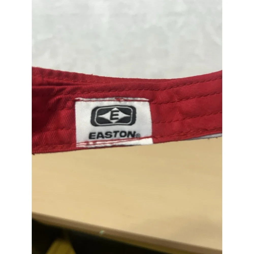 Easton Red White Adjustable Visor One Size Cotton Sports Baseball Hat